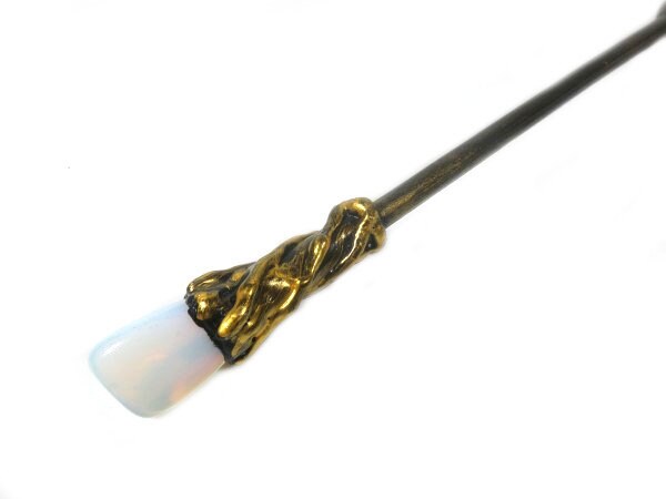 Mondstein Zauberstab Opalit Schwarz Gold Hexenmeister Edelstein Fee Wicca Mondstein Zauberstab Opalit Schwarz Gold Hexenmeister Edelstein Fee Wicca von FairyMeShop