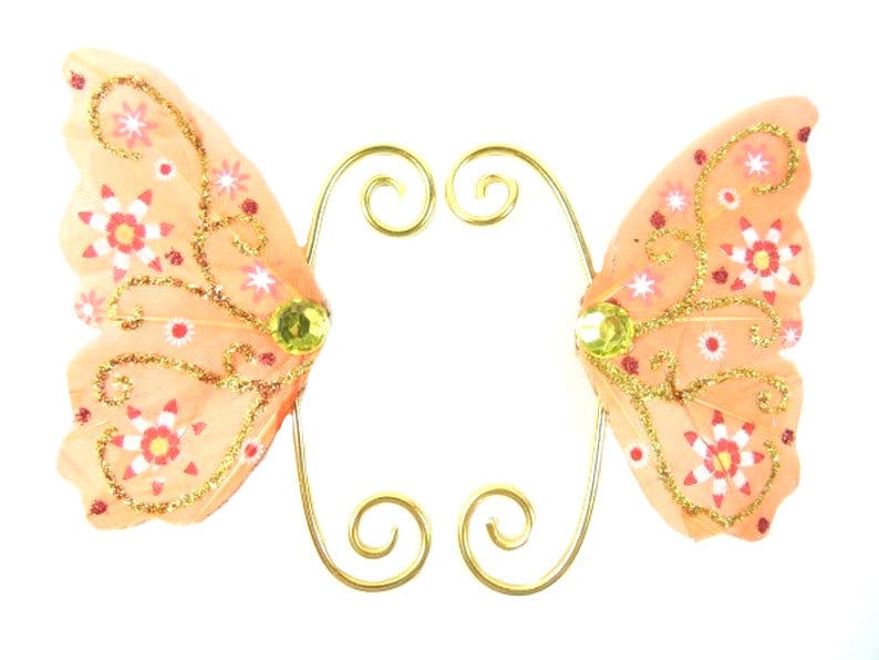 Orange Gold Fee Ohrmanschetten Earwings Ohrflügel Feenflügel Schmetterling Flügel Kostüm Cosplay Orange Gold Fee Ohrmanschetten Earwings Ohrflügel Feenflügel Schmetterling Flügel Kostüm Cosplay von FairyMeShop