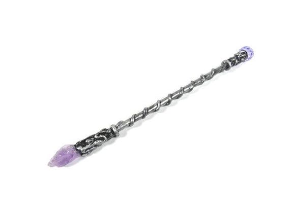 Roher Amethyst Zauberstab 39 cm Silber Hexenstab Zauberstein Wicca Zepter Roher Amethyst Zauberstab 39 cm Silber Hexenstab Zauberstein Wicca Zepter von FairyMeShop