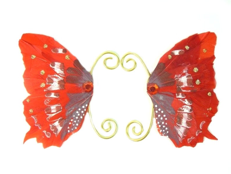 Rot Gold Fee Ohrmanschetten Earwings Ohrflügel Silber Feenohren Kostüm Feenflügel Rot Gold Fee Ohrmanschetten Earwings Ohrflügel Silber Feenohren Kostüm Feenflügel von FairyMeShop