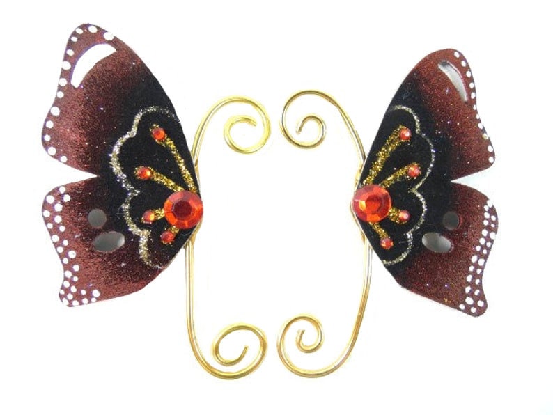 Rot Schwarz Ohrflügel Earcuffs Feenflügel Schmetterlingsflügel Kostümflügel Rot Schwarz Ohrflügel Earcuffs Feenflügel Schmetterlingsflügel Kostümflügel von FairyMeShop