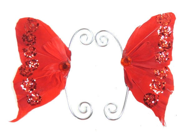 Rot Silber Feen Ohr Cuffs Ohrringe Ohrflügel Ohrcuffs Fee Flügel Schmetterling Kostüm Glitzer Cosplay Nr 3 Rot Silber Feen Ohr Cuffs Ohrringe Ohrflügel Ohrcuffs Fee Flügel Schmetterling Kostüm Glitzer Cosplay Nr 3 von FairyMeShop
