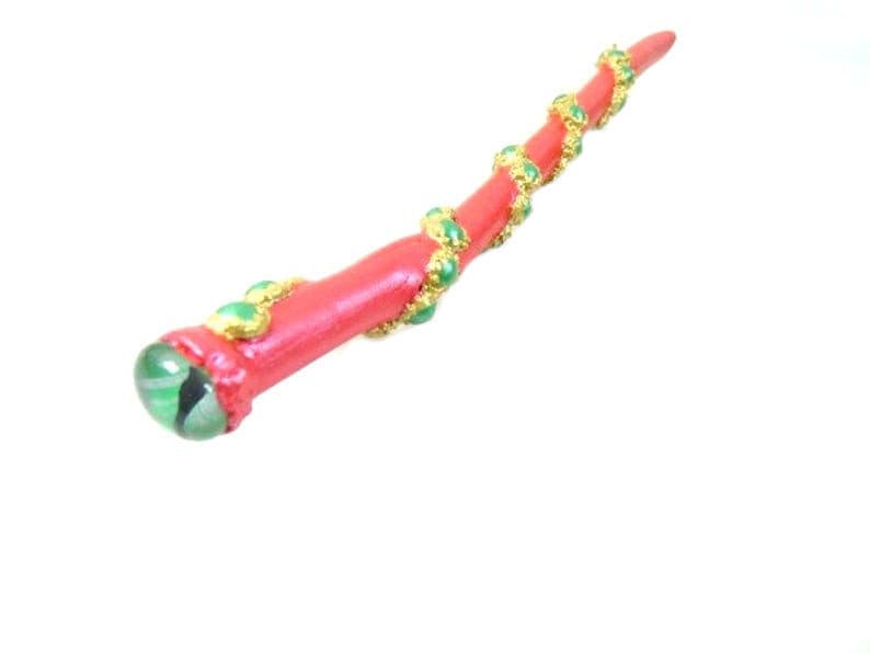 Roter Drache Zauberstab Metallisch Rot Fee Warlock Wand Cosplay Roter Drache Zauberstab Metallisch Rot Fee Warlock Wand Cosplay von FairyMeShop