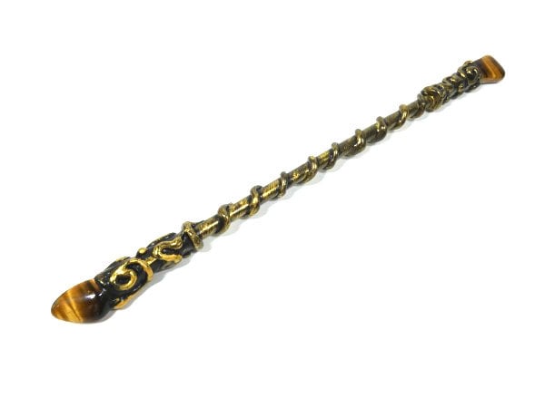 Tigerauge Zauberstab 11, 7 Zoll Schwarz Gold Edelstein Fee Wicca Zepter Tigerauge Zauberstab 11, 7 Zoll Schwarz Gold Edelstein Fee Wicca Zepter von FairyMeShop