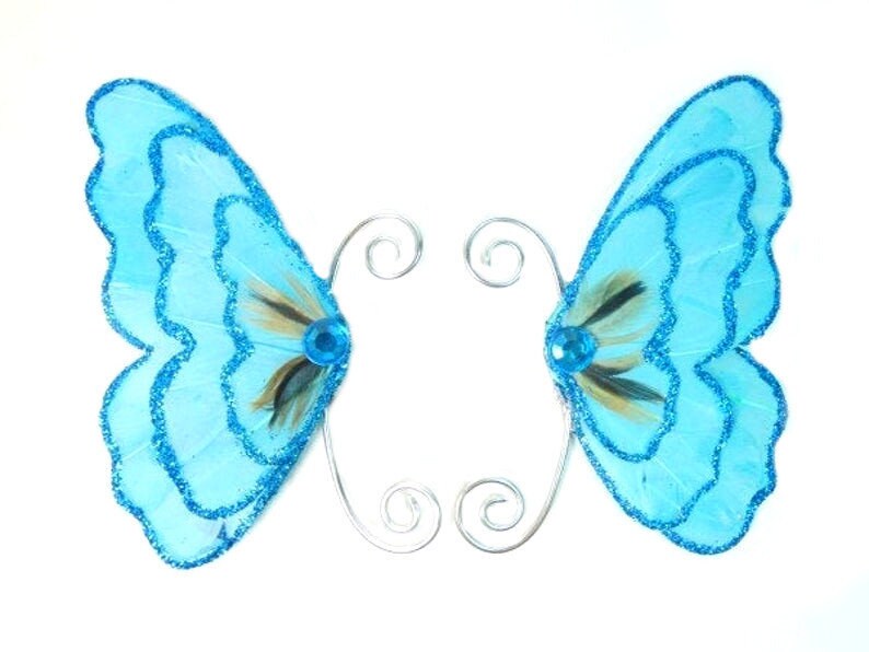 Türkis Silber Fee Ohrmanschetten Earwings Ohrflügel Feenohren Kostüm Feenflügel von FairyMeShop