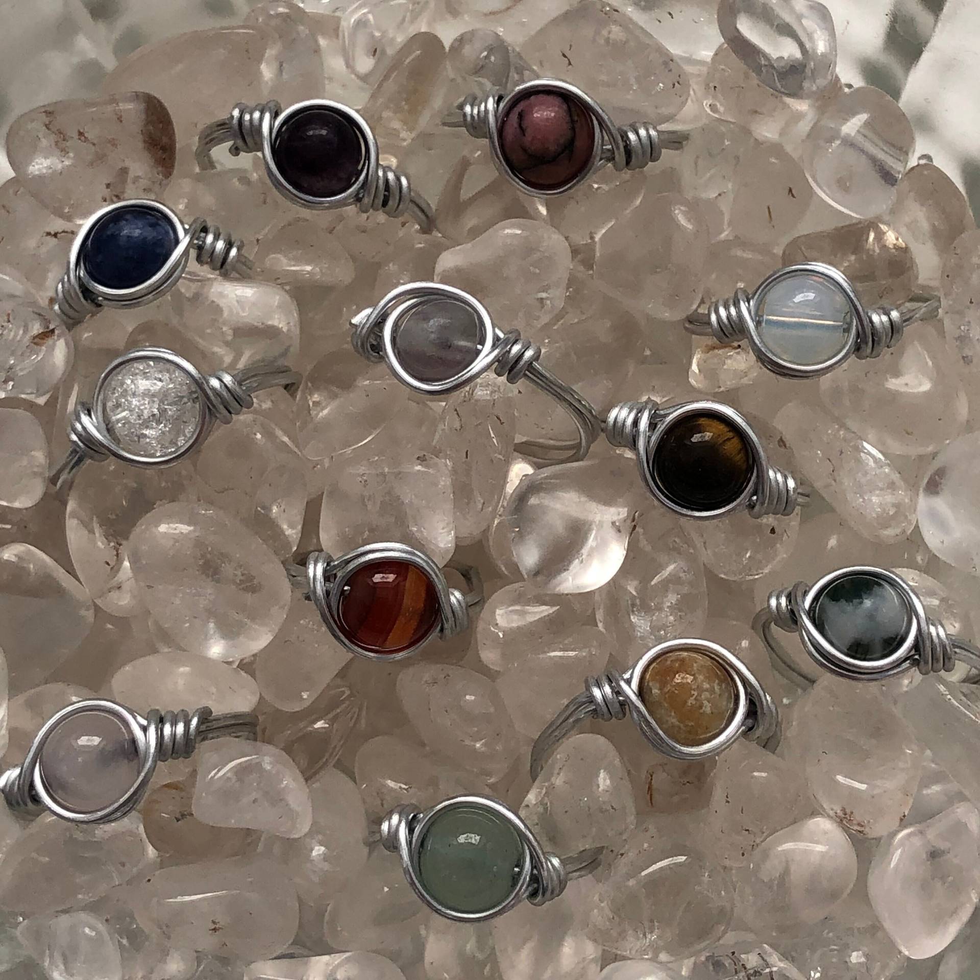 Edelstein Ring/Handmade Individueller Draht Gemstone Crystal Heilstein Edelstein Ring/Handmade Individueller Draht Gemstone Crystal Heilstein von FairyQuartzDE