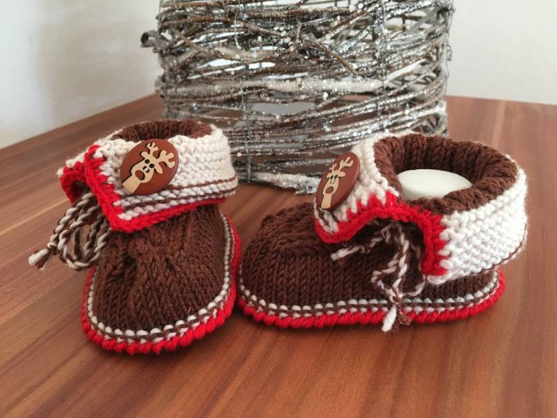 Babyschuhe "Trachtler - Neu Handgestrickt Babyschuhe "Trachtler - Neu Handgestrickt von FairyTailsTreasures
