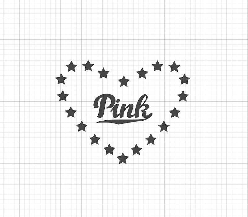 Vs Star Border Varsity Pink - Aufbügelbarer Vinyl-Aufkleber von FairyTaleDes