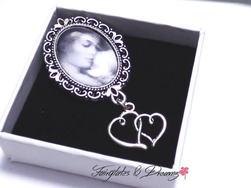 Erinnerungsfotobrosche Mit Ihrem Persönlichen Foto, Erinnerungsbrosche, Fotoschmuck, 18 X 25 Mm Foto von FairyTalesandDreamz
