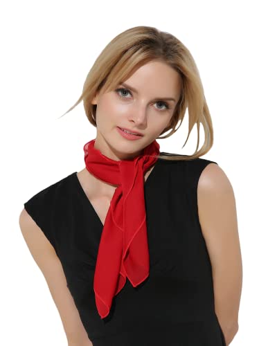 Pantomime Halstuch Nickituch Rot Chiffonschal Damen Chiffontuch Karneval Fasching Pantomime Kostüm, Rot, Erwachsene/Jugendliche von Fairycece