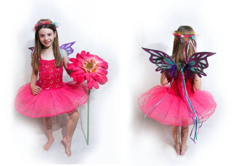 Rosa Ballerina Tanz Tutu Leotard/Kleid Mit Blauen Pailletten - Fairylove von Fairyloveboutique