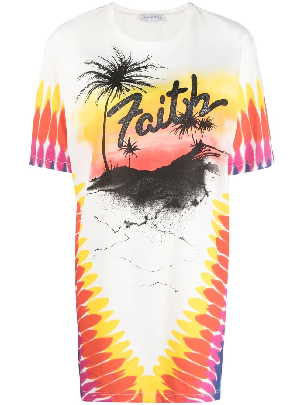 Faith Connexion T-Shirt mit Batikmuster - Weiß von Faith Connexion