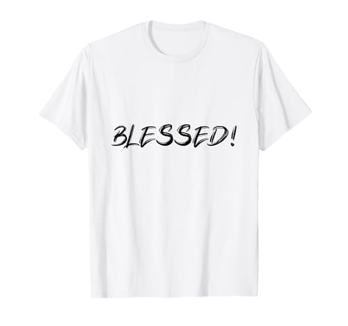 Faith Fashion by PDesign Gesegnet christliches Design Blessed! T-Shirt für Unisex-Kinder, Weiß, S, Kurzarm, Klassische Passform, Rundhals, Crew-Ausschnitt, Klein, Regulär Faith Fashion by PDesign Gesegnet christliches Design Blessed! T-Shirt für Unisex-Kinder, Weiß, S, Kurzarm, Klassische Passform, Rundhals, Crew-Ausschnitt, Klein, Regulär von Faith Fashion by PDesign
