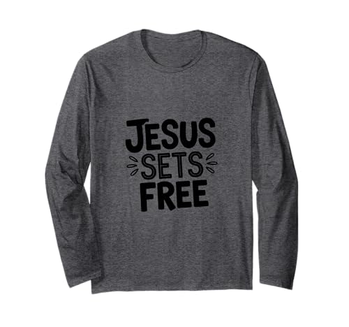 Jesus setzt freien christlichen Glauben für Männer, Frauen, Kinder Langarmshirt Jesus setzt freien christlichen Glauben für Männer, Frauen, Kinder Langarmshirt von Faith Freedom Apparel