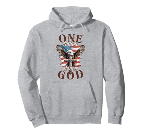 One Nation Under God Adlerkreuz und amerikanische Flagge Männer Frauen Pullover Hoodie One Nation Under God Adlerkreuz und amerikanische Flagge Männer Frauen Pullover Hoodie von Faith Freedom Bald Eagle Christian Flag Apparel