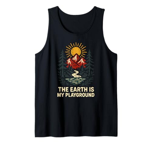 Outdoor Creation Earth is My Playground Vintage Herren Faith Tank Top von Faith Fueled Fitness Christian Bible Apparel