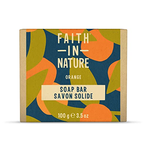 Faith in Nature Natürliche orangefarbene Seife, vegan und ungetestet, ohne SLS und Parabene, 100 g von Faith In Nature
