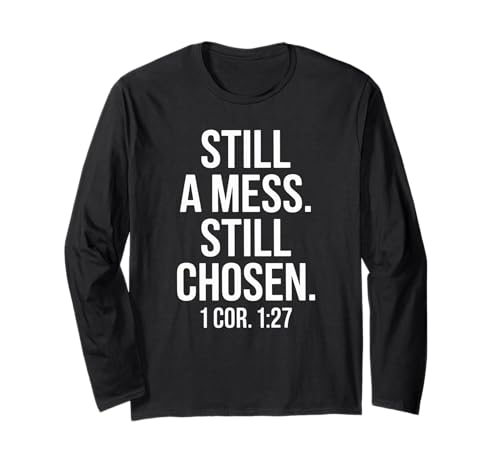 Immer noch EIN Chaos Immer noch gewählte christliche Bibel, die SAGT: Frauen, Männer Langarmshirt Immer noch EIN Chaos Immer noch gewählte christliche Bibel, die SAGT: Frauen, Männer Langarmshirt von Faith Inspirational Message Scripture Verse Wife