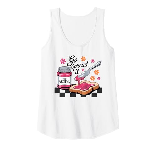 Damen GEH und verbreite das Evangelium Funny Christian Jam and Bread Faith Tank Top Damen GEH und verbreite das Evangelium Funny Christian Jam and Bread Faith Tank Top von Faith and Humor Christian Apparel Co.