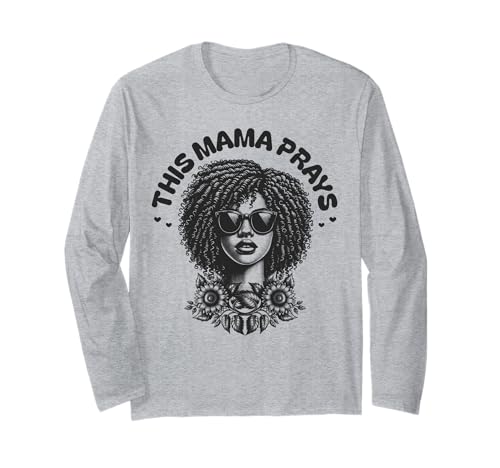 This Mama Prays Stylish Womens Religious Faith Floral Langarmshirt This Mama Prays Stylish Womens Religious Faith Floral Langarmshirt von Faith in Praying