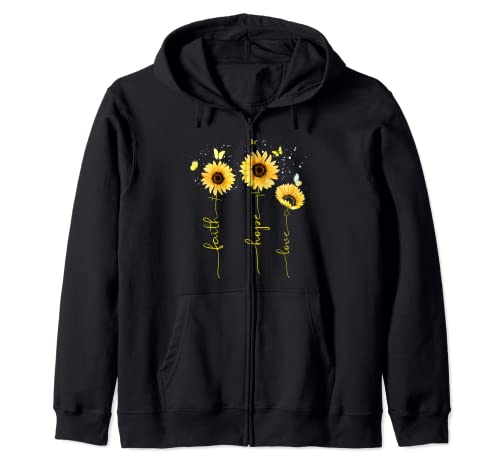 faith hope love shirts für damen Kapuzenjacke faith hope love shirts für damen Kapuzenjacke von Faith & Hope & Love Sunflowers Christian