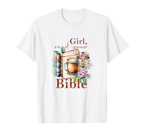Mädchen, Lies Dein biblisches Jesus-Buch über christlichen Glauben T-Shirt Mädchen, Lies Dein biblisches Jesus-Buch über christlichen Glauben T-Shirt von FaithForward Creations