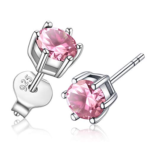 FaihthHeart 925 Damen Rund Ohrstecker Frauen Turmaline Geburssteine Ohrstecker mit Geschenkebox für frauen Ehefrau von FaithHeart