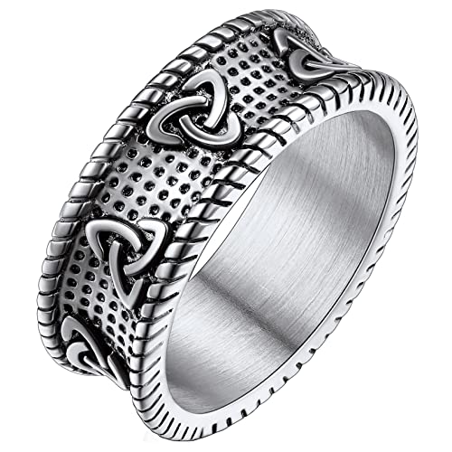 FaithHeart 8mm bandring für Damen Mädchen Trinity Knot Fingerring verlorbungsring Ewigkeit Ring für Weihnachten Valentinstag von FaithHeart