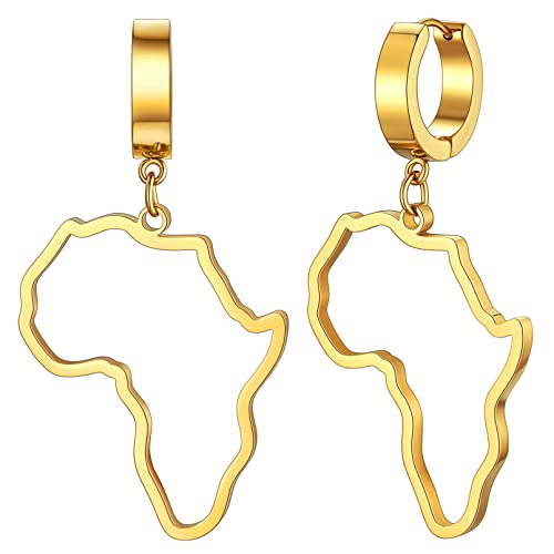 FaithHeart Afrika Landkarte goldne Ohrstecker Punk Afrikanischer Landkarte Creolen Ohrringe mit Geschenkebox für Muttertag Geburtstag FaithHeart Afrika Landkarte goldne Ohrstecker Punk Afrikanischer Landkarte Creolen Ohrringe mit Geschenkebox für Muttertag Geburtstag von FaithHeart