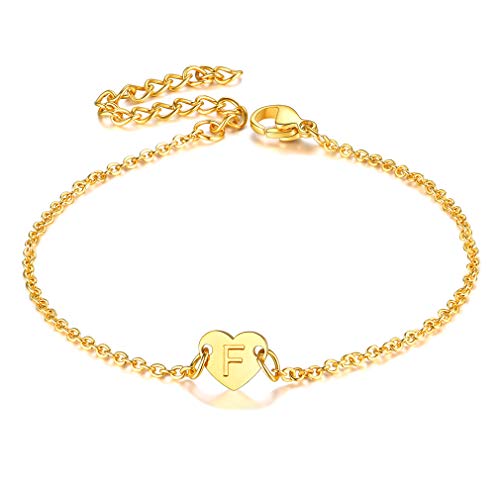 FaithHeart Damen Armbänder 16cm Herz Armskette mit Alphabet F Beste Geburtstaggeschenke Valentinstaggeschenke FaithHeart Damen Armbänder 16cm Herz Armskette mit Alphabet F Beste Geburtstaggeschenke Valentinstaggeschenke von FaithHeart