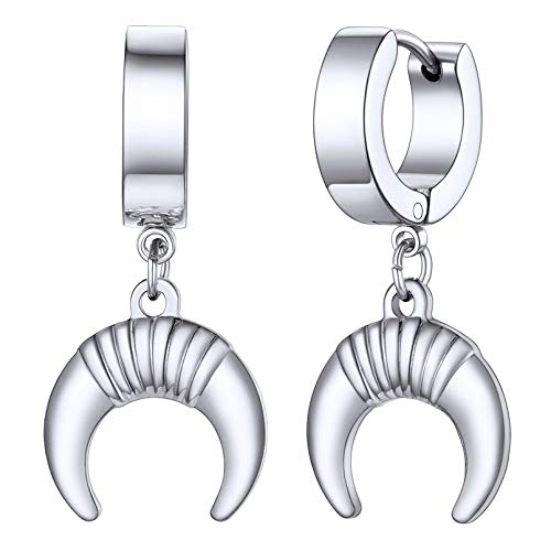 FaithHeart Damen Creolen umgekehrter Mond Ohrstecker Kreolen Hängend Ohrring mit Mond Anhänger für Geburtstag Valentinstag FaithHeart Damen Creolen umgekehrter Mond Ohrstecker Kreolen Hängend Ohrring mit Mond Anhänger für Geburtstag Valentinstag von FaithHeart