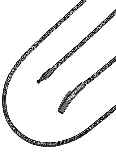 FaithHeart Damen Herren Schlangenkette schwarz 2mm breit 40cm lang Halskette mit Gravur Personalisierter Schmuck für Weihnachten Geburtstag von FaithHeart