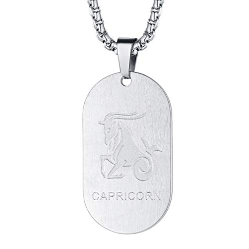 FaithHeart anhänger sternzeichen steinbock- Damen-Ketten Silber Farbe mit Tierkreiszeichen Hergestellt Anhänger von FaithHeart