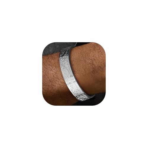 FaithHeart Edelstahl Armreif für Herren Jungen Punk Gotik Lebensbaum Armband mit Keltischer Knot Symbol Offener Armschmuck für Freunden Ehemann Model FaithHeart Edelstahl Armreif für Herren Jungen Punk Gotik Lebensbaum Armband mit Keltischer Knot Symbol Offener Armschmuck für Freunden Ehemann Model von FaithHeart