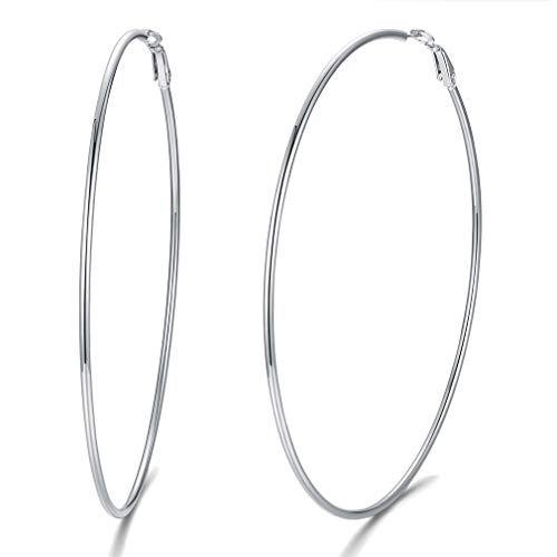 FaithHeart leichter Creolen Ohrstecker in Durchmesser 30mm Punk Hoop Piercing Ohrringe mit Geschenkebox für damen und Herren von FaithHeart