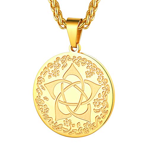 FaithHeart Gold Wicca Pentagramm der Göttin Anhänger Pentagramm Kette für Damen und Mädchen FaithHeart Gold Wicca Pentagramm der Göttin Anhänger Pentagramm Kette für Damen und Mädchen von FaithHeart