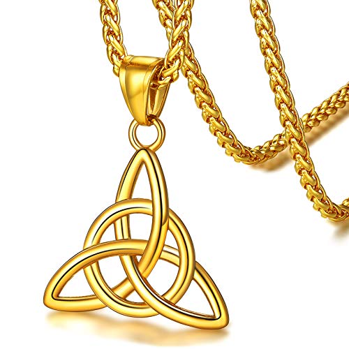 FaithHeart herren Damen Keltischer Knot Anhänger Kette Schmuck für Geburtstag Weihnachten von FaithHeart