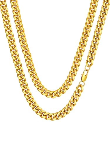 FaithHeart Edelstahl Panzerkette Herren Gold Ketten 10MM breit Kette Jungs Kubanische Halskette 75CM Kettenlänge Männerkette Freundschaftskette Modeschmuck Accessoire FaithHeart Edelstahl Panzerkette Herren Gold Ketten 10MM breit Kette Jungs Kubanische Halskette 75CM Kettenlänge Männerkette Freundschaftskette Modeschmuck Accessoire von FaithHeart