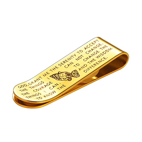 FaithHeart Scheinklammer für Herren, Gold Money Clip, Unisex Geldhalter für Papa, Punk Geldklammer MTI Bible, Religiöser Betende Hände Accessoires für Vatertag Valentinstag von FaithHeart