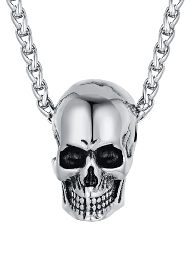 FaithHeart Skull Anhänger Edelstahl herren Skull Kette Totenkopf Anhänger für Weihnachten/Halloween/Geburtstag von FaithHeart