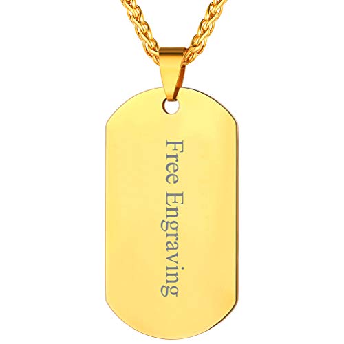 FaithHeart vergoldet Erkennungsmarken Anhänger Personalisierter Dog Tag Anhänger Jungen von FaithHeart