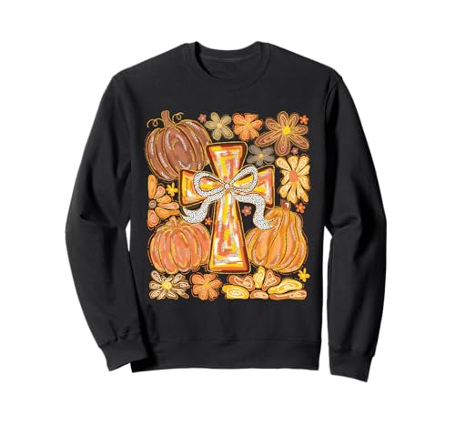 Herbst Kreuz Kürbisse & Blumen Christian Herbst Glaube Frauen Sweatshirt Herbst Kreuz Kürbisse & Blumen Christian Herbst Glaube Frauen Sweatshirt von Faithful Fall Cross Pumpkins and Floral Apparel