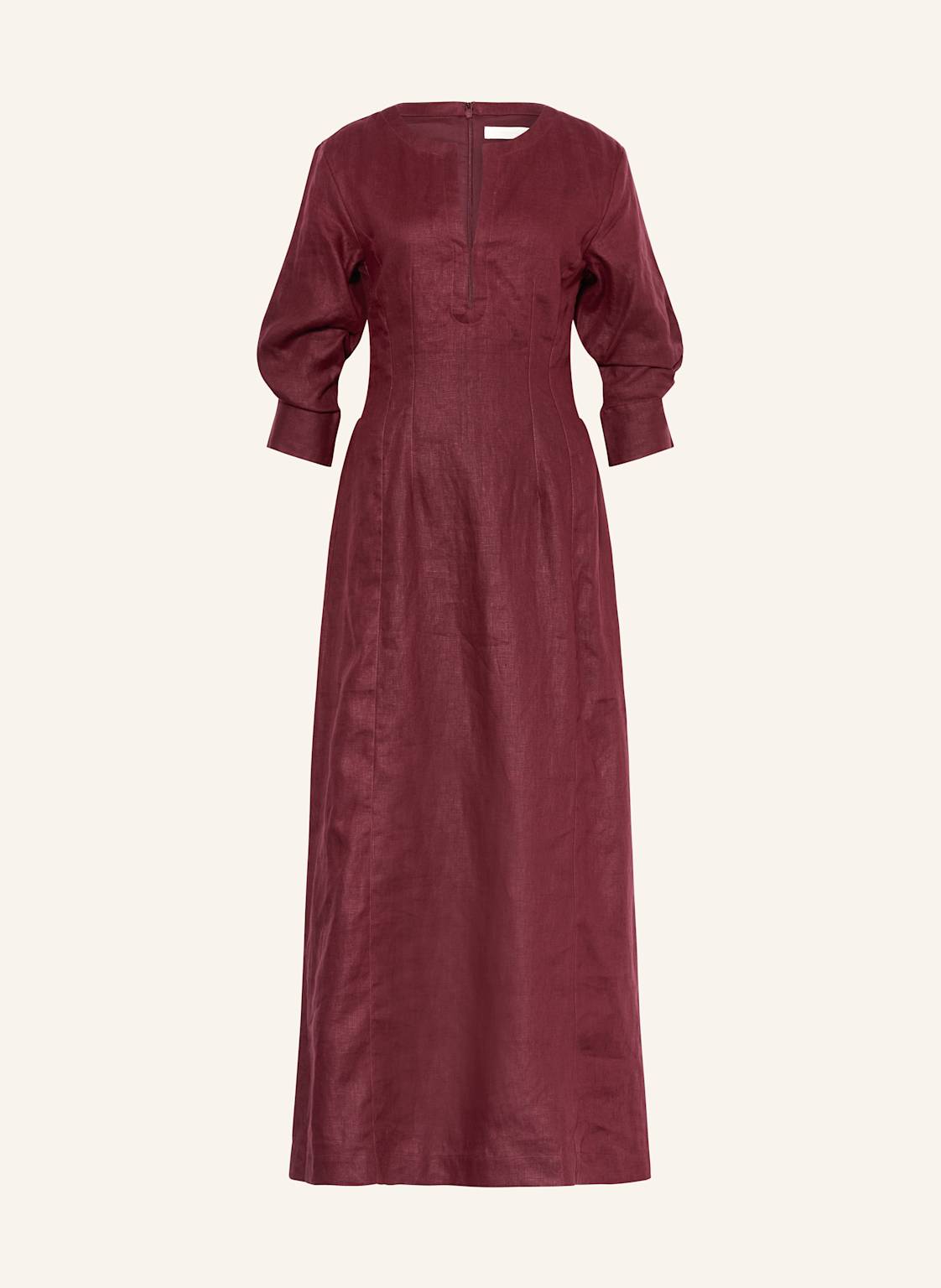 Faithfull The Brand Leinenkleid Asha Mit 3/4-Arm rot von Faithfull the Brand