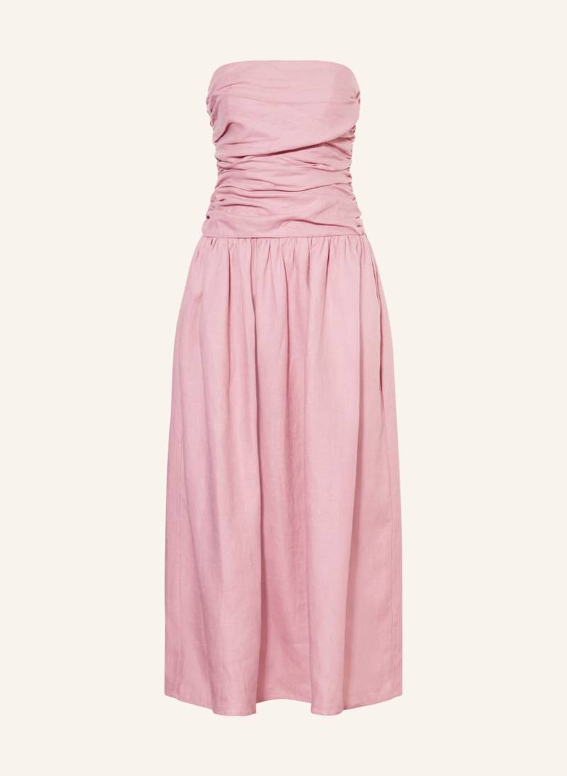 Faithfull The Brand Off-Shoulder-Kleid Sacha Aus Leinen rosa von Faithfull the Brand