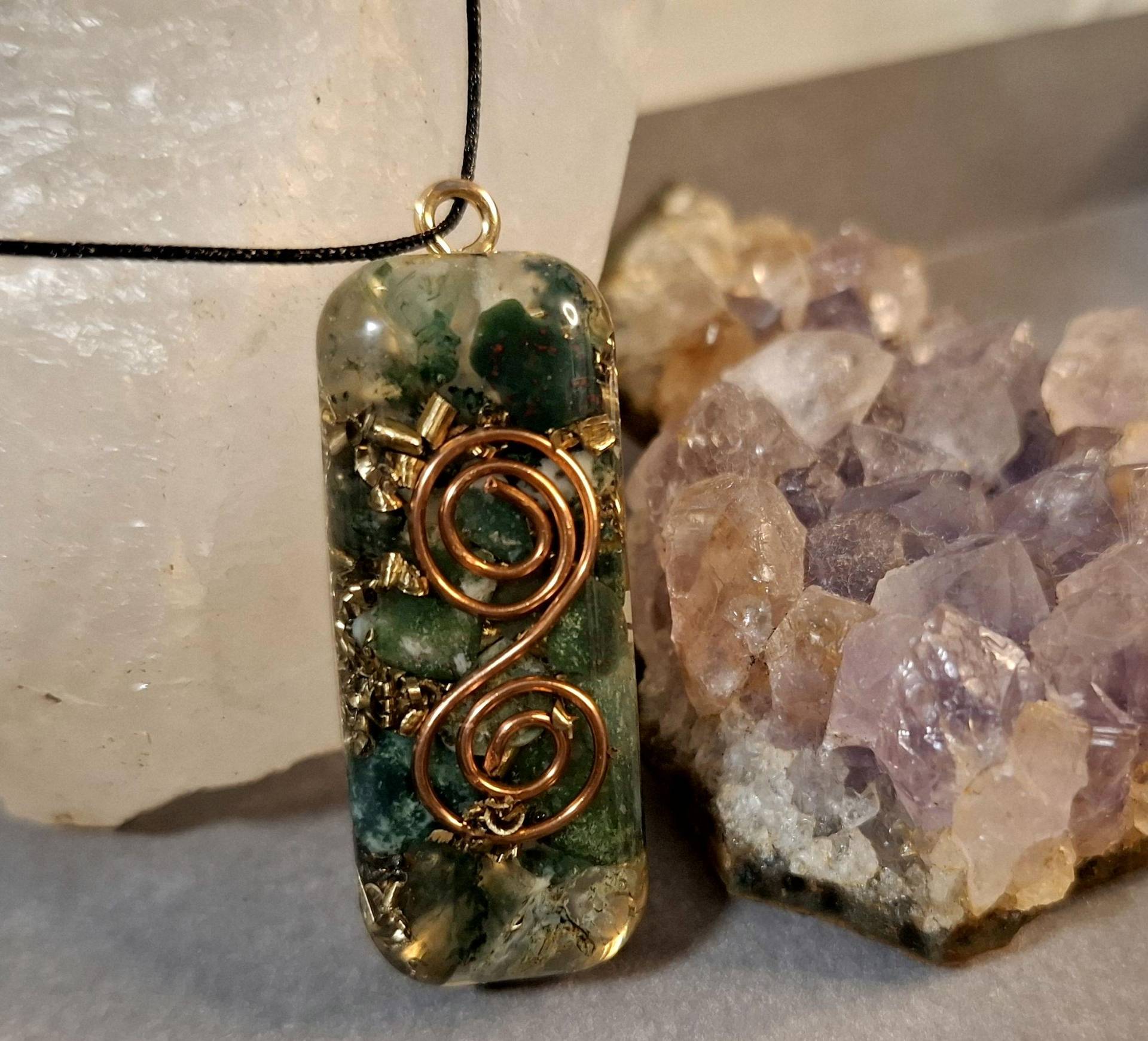 Orgonit Anhänger Moosachat Orgonit Anhänger Moosachat von FaithEnergy