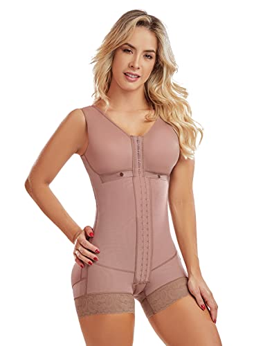 FAJAMIA 0470 Fajas Colombianas Reductoras y Moldeadoras Postparto Body Shaper für Frauen nach Operationen Kompressionskleidung, Mokka, S von Faja Mia