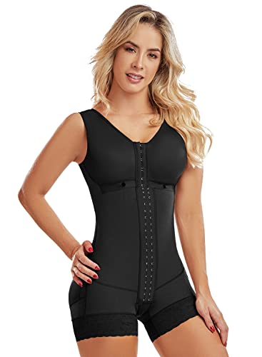 FAJAMIA 0470 Fajas Colombianas Reductoras y Moldeadoras Postparto Body Shaper für Frauen nach Operationen Kompressionskleidung, Schwarz, XS von Faja Mia