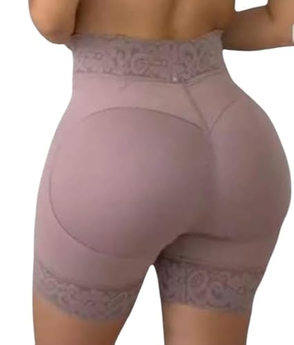 Fajashort Colombiano Levanta Cola y Moldeador de Cadera - Alta Compresión Bauchmuskeln mit Realce Natural, Cocoa, Medium von Fajas Colombia By Laser STEEL