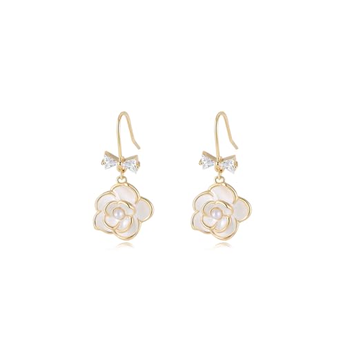Fajewellery 925 Silber Nadel Bergtee Blumen Tropfen Eleganz Ohrringe für Dame Frauen von Fajewellery