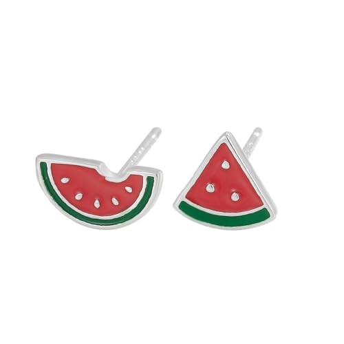 Fajewellery 925 Sterling Silber Wassermelone Ohrstecker Kinder Ohrschmuck für Mädchen von Fajewellery